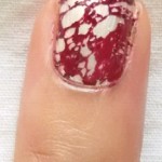 sugar red nail art