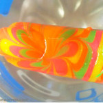 neon water nail art