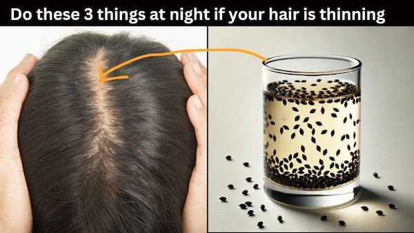 Do these 3 things at night if your hair is thinning